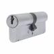 1 Star 6 Pin Kitemarked 90mm Euro Double Cylinder - 45 + 45mm - Satin Chrome - Keyed to Differ