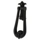 Fleur de Lys Door Knocker - Antique Black Iron - 190 x 65mm