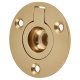 Round Flush Ring Cabinet Pull Handle - 45mm Diameter - Polished Brass
