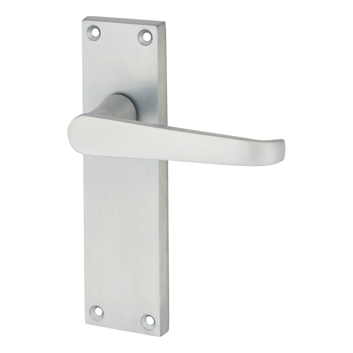 Satin Chrome Budget Straight Latch Door Handles Pack - Mia Range