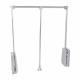 Pull Down Wardrobe Rail Lift - 450-600mm - Max Weight 12kg - Chrome
