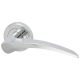 Brass Polished Chrome Door Handles on Round Rose - Olivier Range