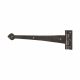 Tudor Plain Door Tee Hinge - 460 x 105mm - Metalized Antique Black Iron