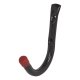 Tubular Garage and Shed Storage Hook & Red Vinyl Cap - 115mm Depth - Black & Red - Pack of 2
