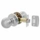 Satin Chrome Bala Hotel Passage Mortice Door Knobset - 65mm Rose Diameter