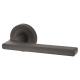Matt Bronze Door Handles on Round Rose - Trentino Range