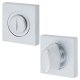 Brass Square Bathroom Turn & Release - 50mm Diameter - Satin Chrome