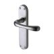 Satin Chrome Latch Door Handles - Donna Range - 183 x 42mm