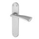 Satin Chrome Latch Door Handles - Verona Range - 182 x 39mm