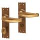 Antique Bronze Tudor Bathroom Door Handles - 152 x 38mm