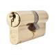 10 Pin 70mm Euro Double Cylinder - 35 + 35mm - Polished Brass - Master Keyed