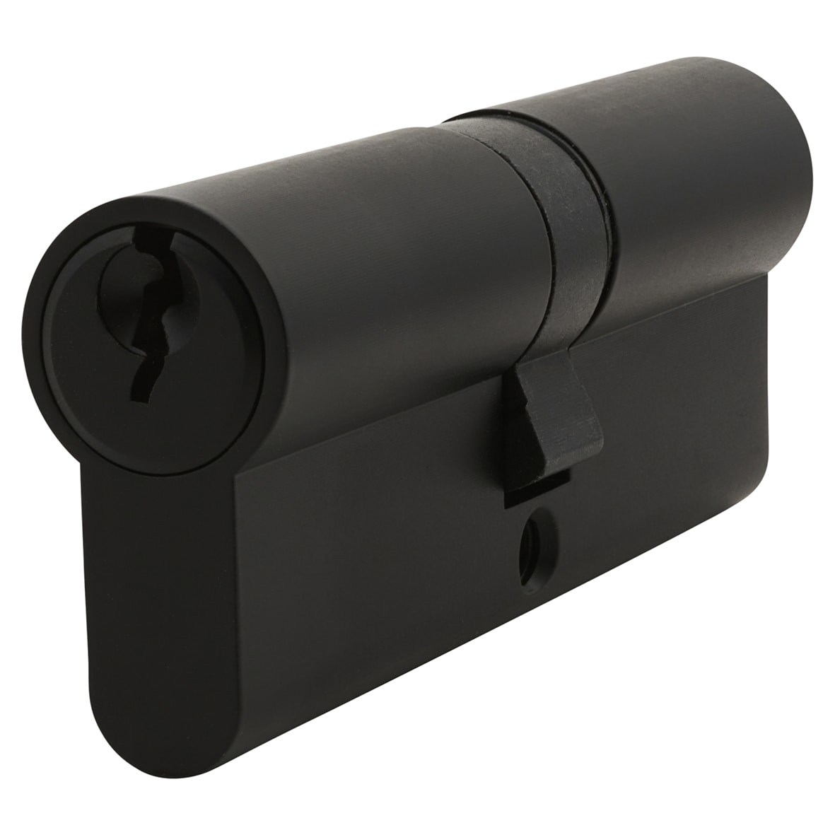 5 Pin 80mm Euro Double Cylinder - 40 + 40mm - Matt Black - Keyed to Differ