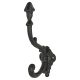 Single Hat & Coat Hook - 180mm Height - Antique Black Iron