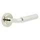 Polished Nickel Knurled Fire Rated Door Handles on Round Stepped Rose - Piccadilly Range