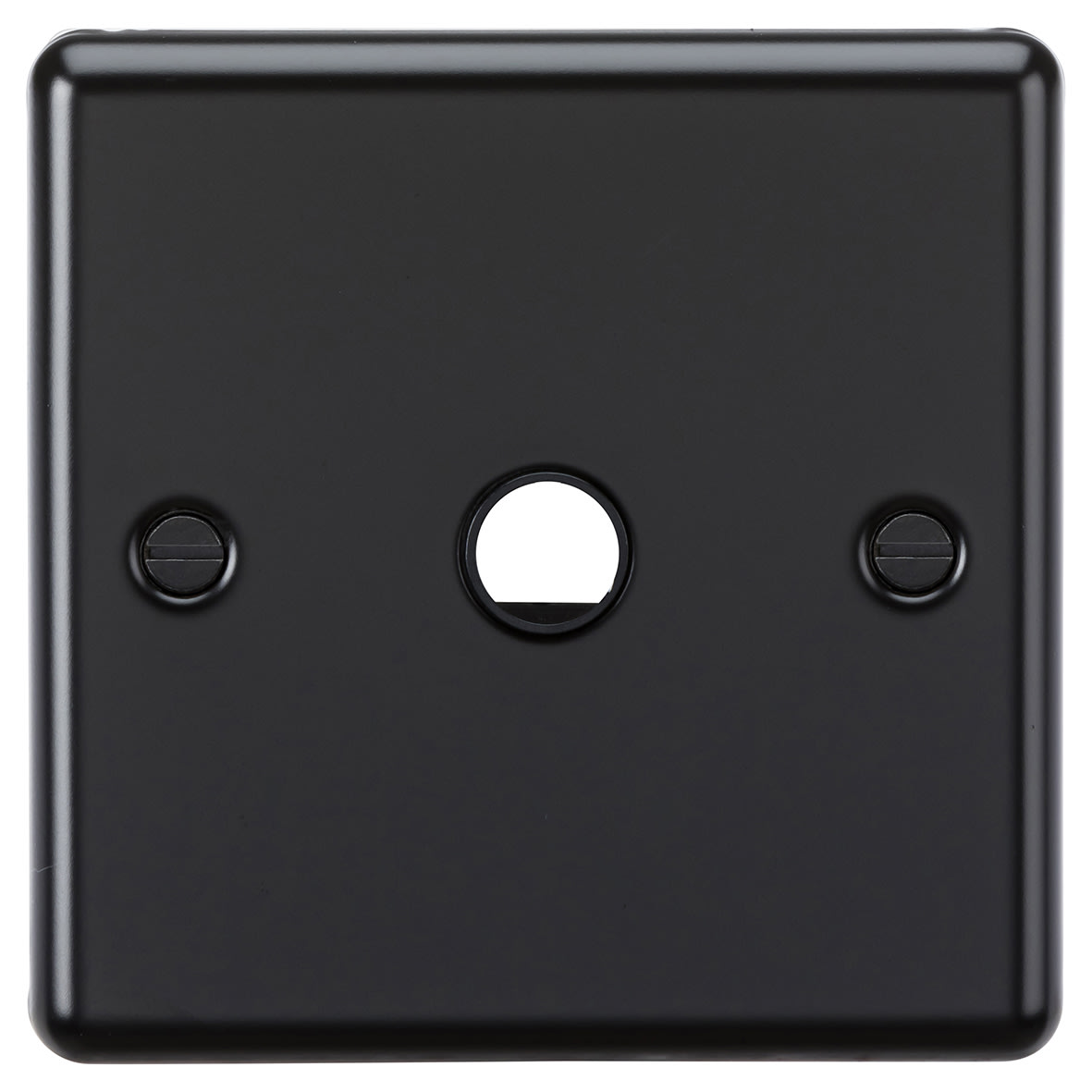 20A Round Edge Flex Outlet Plate - Matt Black