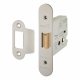 Heavy Duty Bolt Through Flat Latch - 79mm Case - 57mm Backset - Radius - Satin Stainless Steel