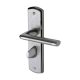 Satin/Polished Chrome Bathroom Door Handles - Lena Range - 190 x 48mm