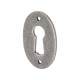 Oval Escutcheon - 51 x 29mm - Keyhole - Pewter