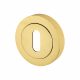 Escutcheon - 50mm Diameter - Keyhole - Polished Brass