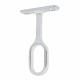 30 x 15mm Oval Tube Hanging Rail Centre Bracket - Polished Chrome - Pack of 10