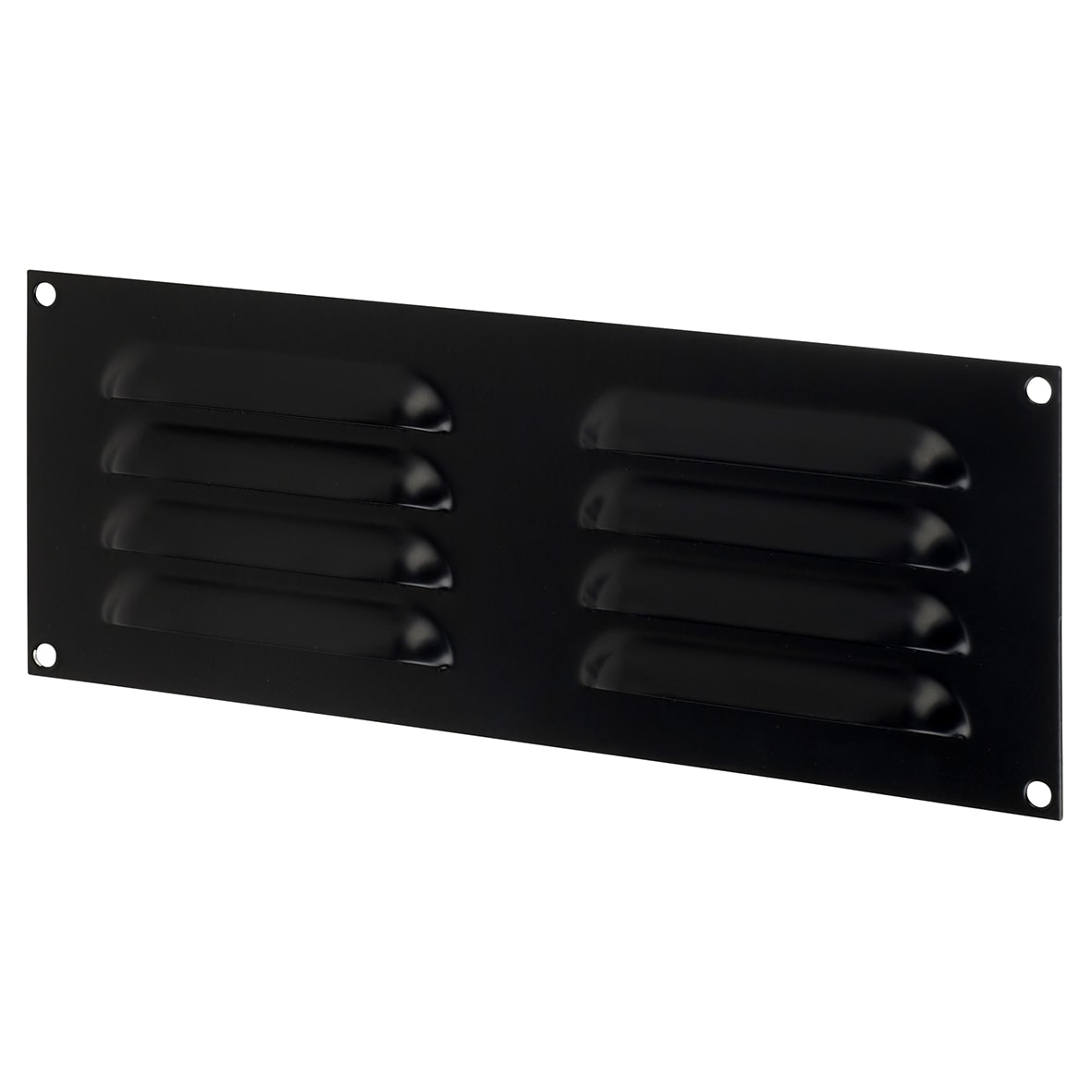 Hooded Louvre Vent - 242 x 89mm - 3973mm² Free Air Flow - Matt Black