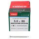 Classic Pozi Countersunk Wood Screws - 5.0 x 80mm - A2 Stainless Steel - Pack of 200