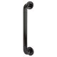 Ebony Black Nylon D-Bar Door Pull Handle on Rose - Screw Fix - 425mm c/c
