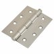 Pressed Butt Door Hinge - 102 x 76 x 2mm - Polished Stainless Steel - Pair
