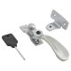 Cast Victorian Locking Wedge Casement Window Fastener - Reversible - Satin Chrome