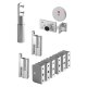 Cubicle Pack 'A' - 17-21mm Panels - Satin Anodised Aluminium