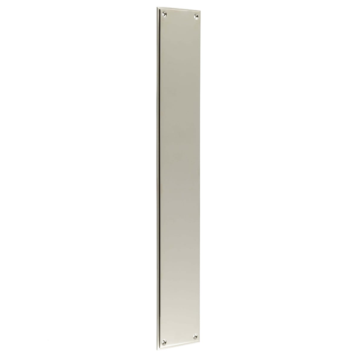 Solid Brass Finger Plate - 450 x 75 x 4mm - Polished Nickel