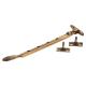 Cast Reeded Casement Window Stay - 10"/250mm Length - Antique Brass