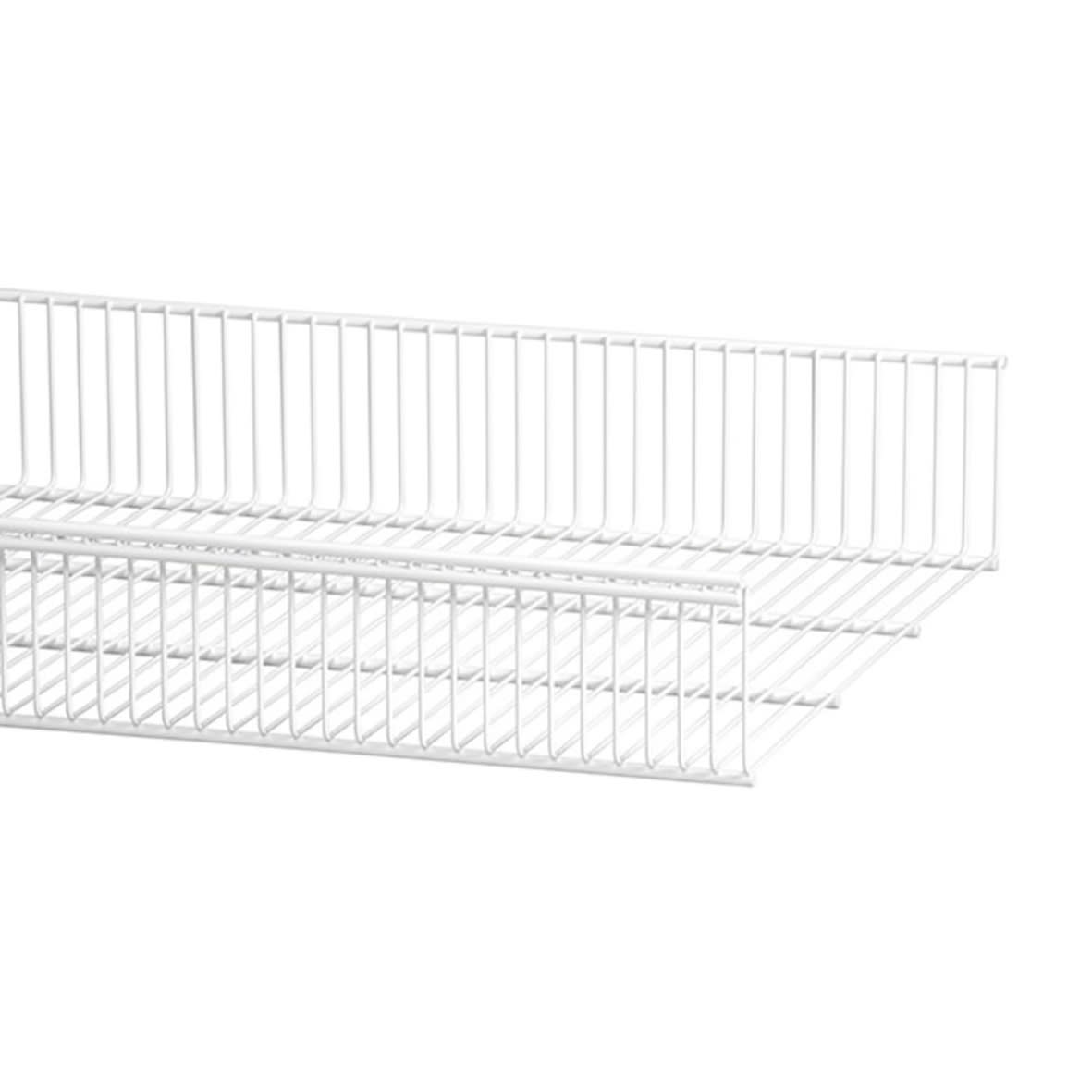 Top Track System - Click In Ventilated Wire Basket Shelf - 607 x 438mm - White