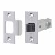 2648 Tubular Mortice Latch - 91mm Case - 71mm Backset - Square - Silver Enamel