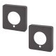 Square Privacy Rose Cover - 52 x 52mm - Black Nickel