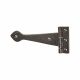 Tudor Plain Door Tee Hinge - 229 x 85mm - Metalized Antique Black Iron