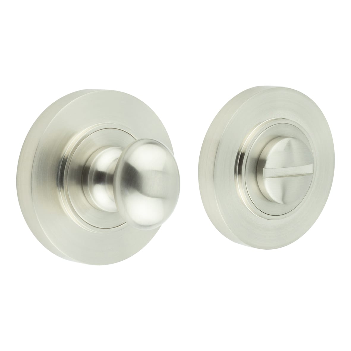 Inner 1 Turn & Release with Plain Rose - 47mm Diameter - Satin Nickel