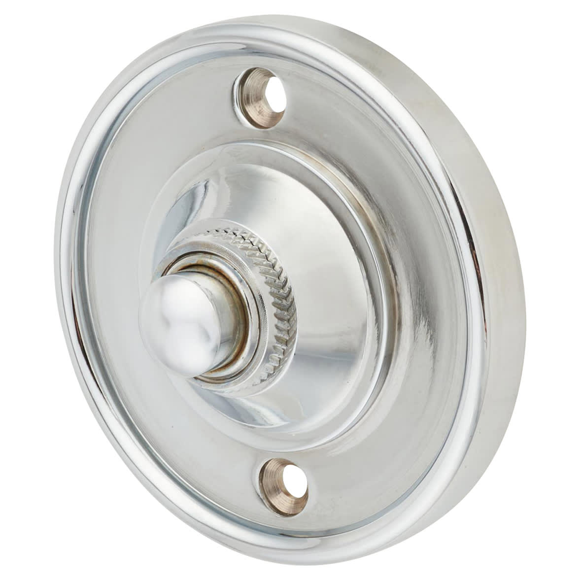 Polished Chrome Round Bell Push - 65mm Diameter