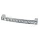 Cut Glass Square Arched D-Bar Cabinet Pull Handle - 128mm Centres - Polished Chrome
