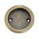Round Screw Fixed Flush Handle - 63mm Diameter - Antique Brass
