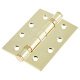 Twin Ball Bearing Steel Grade 11 Butt Fire Door Hinge - 102 x 76 x 2.7mm - Pol Brass - Pair