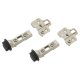 Clip-On Glass Door Cabinet Hinge - 95° - Inset - Zinc Plated - Pair