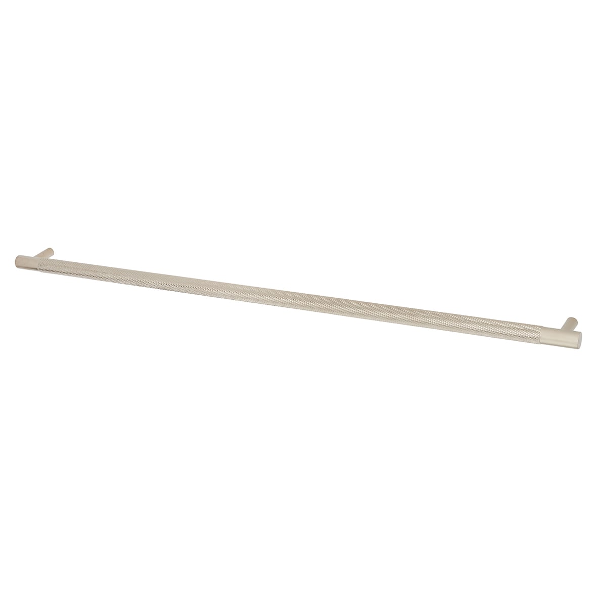 Brunel 13mm Knurled T-Bar Cabinet Pull Handle - 448mm Centres - Polished Nickel