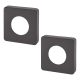 Square Passage Rose Cover - 52 x 52mm - Black Nickel