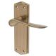 Antique Brass Latch Door Handles - Rome Range - 170 x 50mm