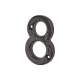 76mm Screw Fix Door Numeral - 8 - Metalized Antique Black Iron