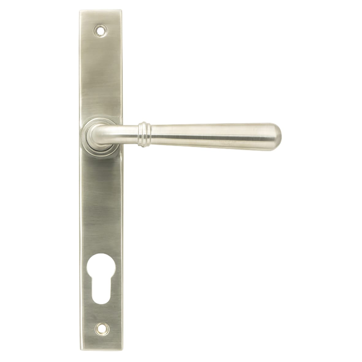 Newbury Satin Stainless Steel uPVC Slimline Multipoint Door Handles - 92mm c/c