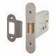 Heavy Duty Bolt Through Flat Latch - 104mm Case - 82mm Backset - Radius - Black Nickel