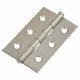 Pressed Butt Door Hinge - 64 x 40 x 1mm - Polished Stainless Steel - Pair