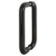 Ebony Black Nylon D-Bar Door Pull Handles - Back to Back - 220mm c/c